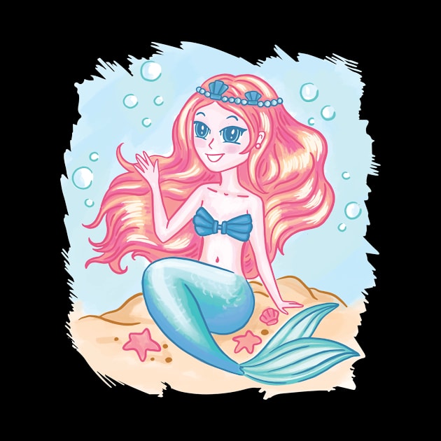 Cute girl Mermaid by AntiAntiFlorian