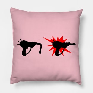 Zombie Pack-a-Punched Ray Gun on Soft Pink Pillow