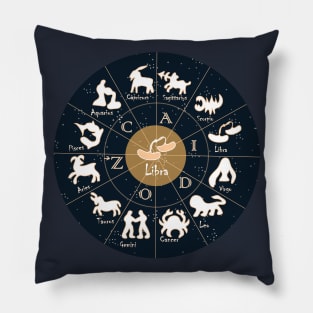 Libra, Zodiac, Astrology, Horoscope, Stars, Sun-and-moon. Birthday, Valentines-day, Holidays, Pillow