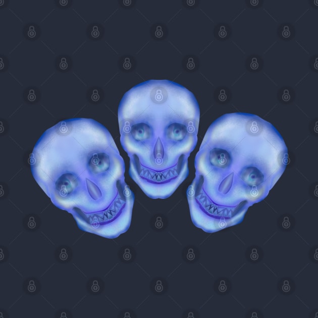 Triplet halloween spooky skull look at your eyes by fslaf
