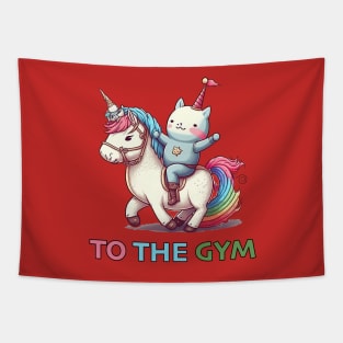 Unicorn To The Gym Tapestry