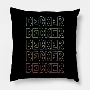 Decker Name Pattern Pillow