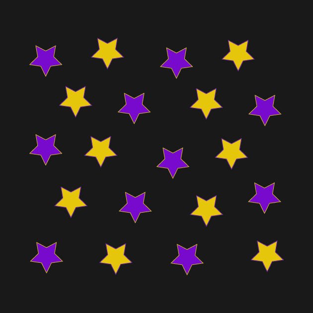 Purple and Gold Stars by ampp