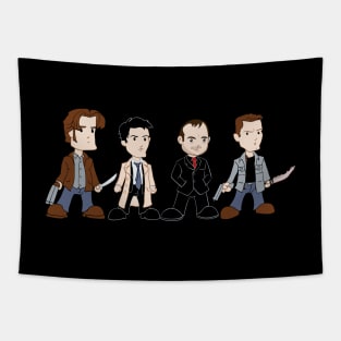 Sam, Dean, Cas, Crowley Tapestry