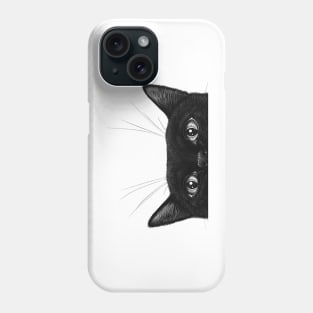 Black cat Phone Case