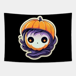 Pumpkin Illustration Tapestry