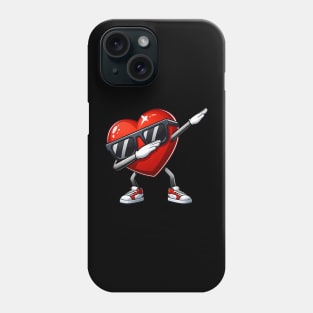 Boys Valentine Day Dabbing Heart Sunglasses Girl Kid Toddler Phone Case