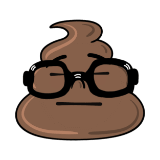 Silent and nerdy poop emoji T-Shirt