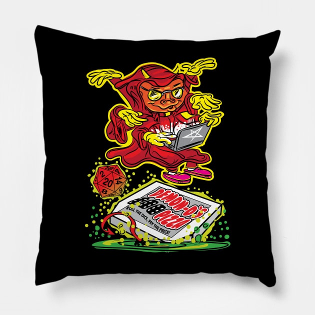 Casting Pizza Delivery Spell Pillow by eShirtLabs