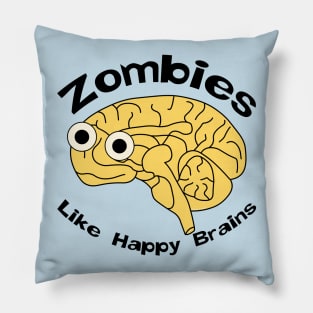 Zombies Happy Brain Pillow