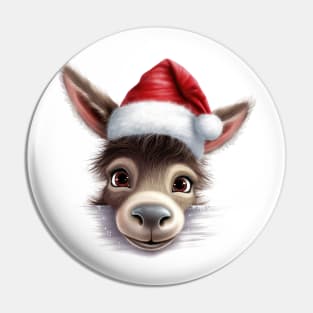 Christmas Peeking Baby Donkey Pin