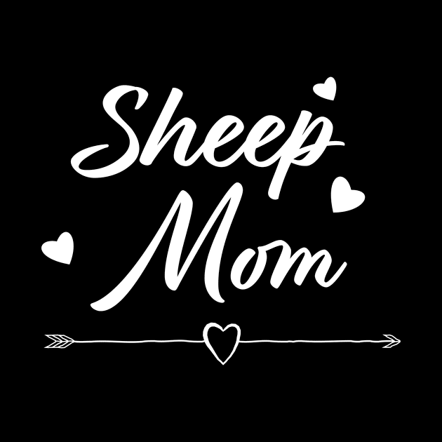 Sheep Mom Hearts Love Female Farming Animals Gift by JeZeDe