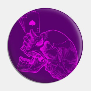 Ace skull - grape Pin