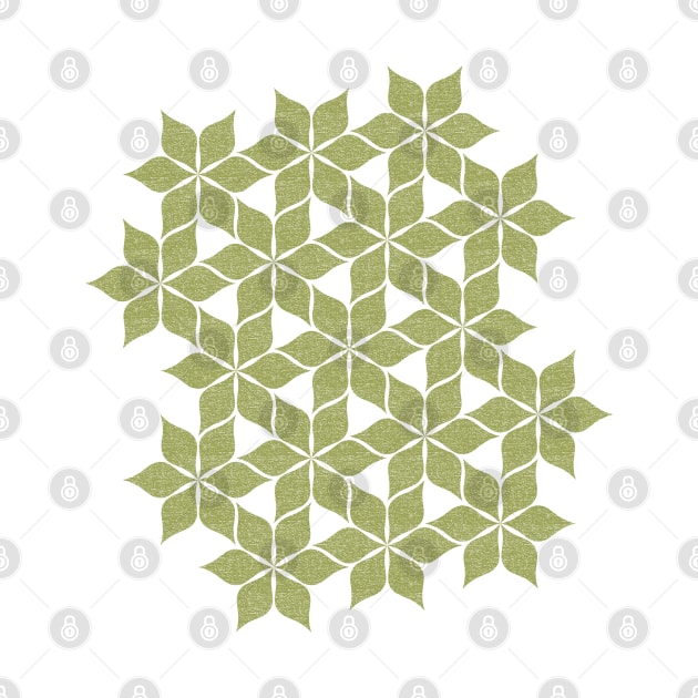 Geometric Pattern Green on Green by FAROSSTUDIO