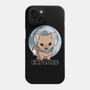 Little Werewolf Astronaut and Moon Phone Case