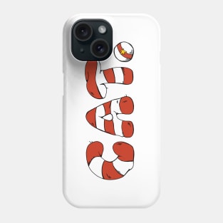 Cat in the hat typography Phone Case