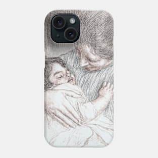 Evening, mother and child Phone Case