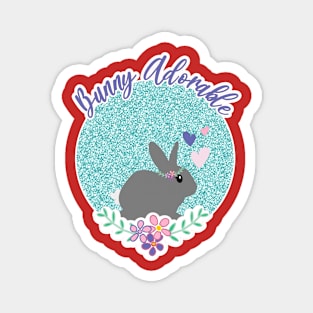 Adorable Bunny Easter Magnet