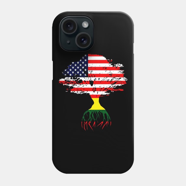 American Flag Lithuanian Roots Phone Case by szymonnowotny8