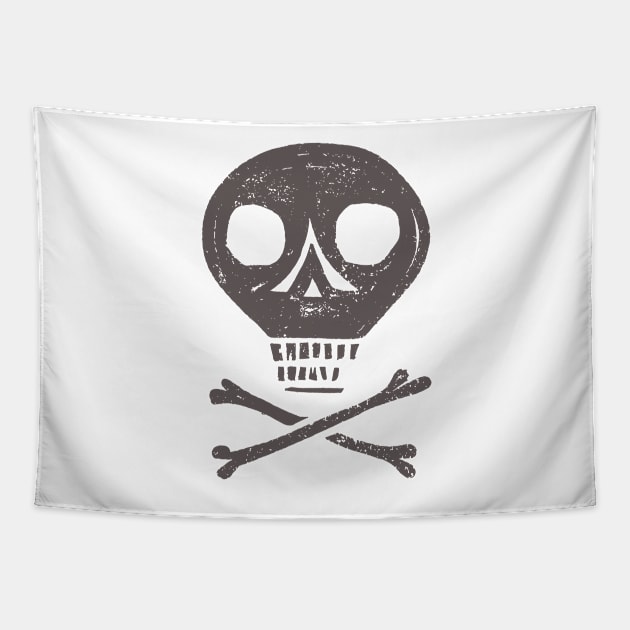 Skull and Cross Bones Tapestry by In-Situ