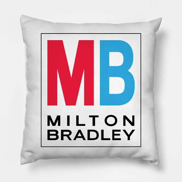 Milton Bradley Vintage Logo Pillow by Scum_and_Villainy