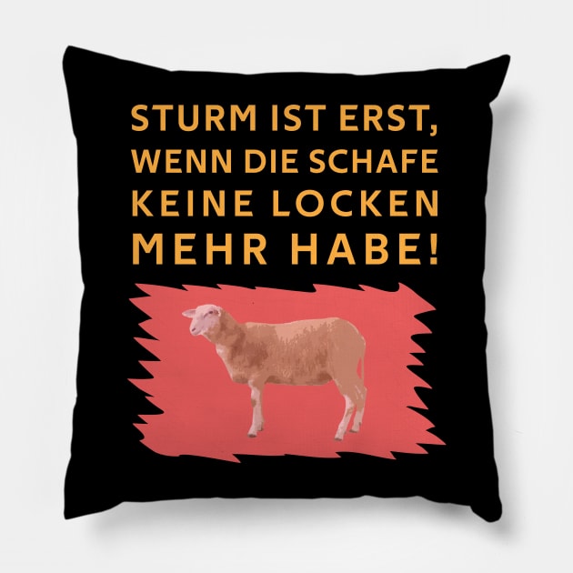 Schaf ohne Locken Pillow by DePit DeSign