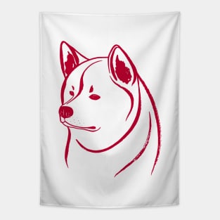 Akita Inu (White and Red) Tapestry