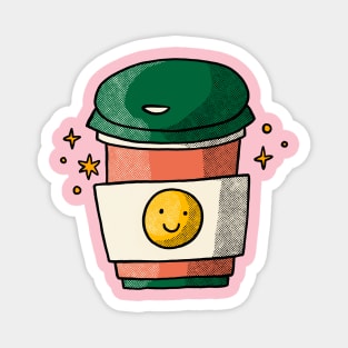 Smiley Coffee Cup Magnet