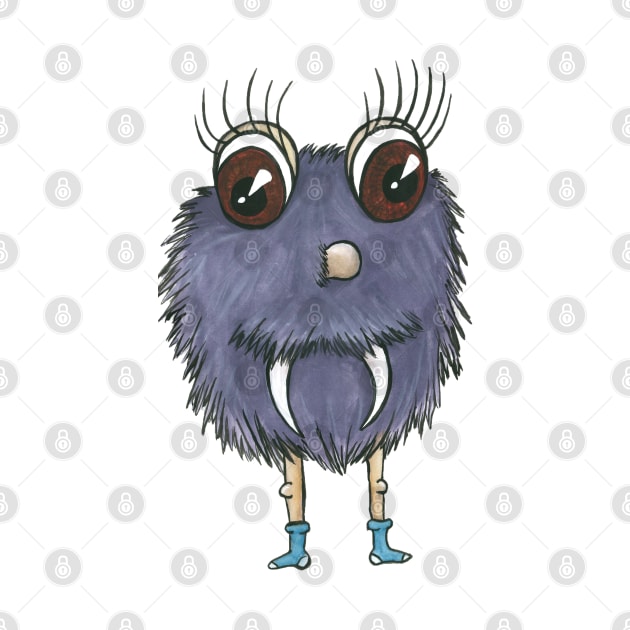 Fluffy Purple monster by LeighsDesigns