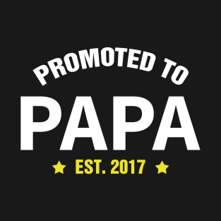 PROMOTED TO EST PAPA 2017 gift ideas for family T-Shirt