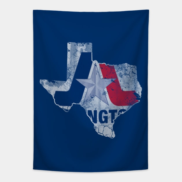 Arlington Texas Flag Map Vintage Fade Tapestry by E