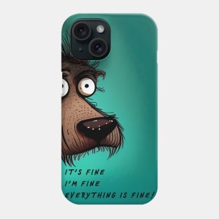 Funny dog cartoon illustration for the dog lover Phone Case