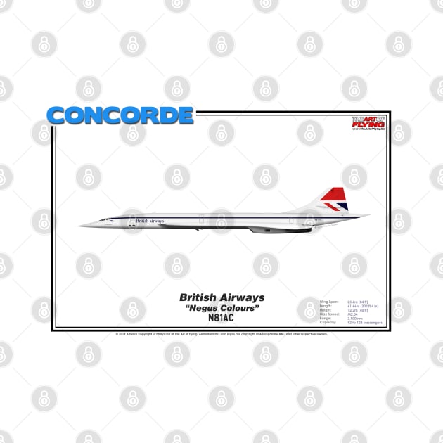 Concorde - British Airways "Negus Colours" (Art Print) by TheArtofFlying