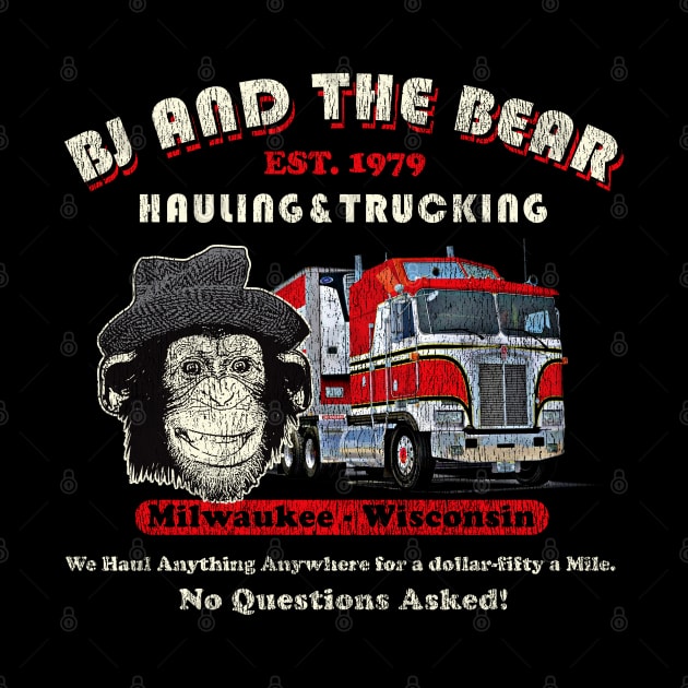 BJ and the Bear Hauling and Trucking Worn Out by Alema Art