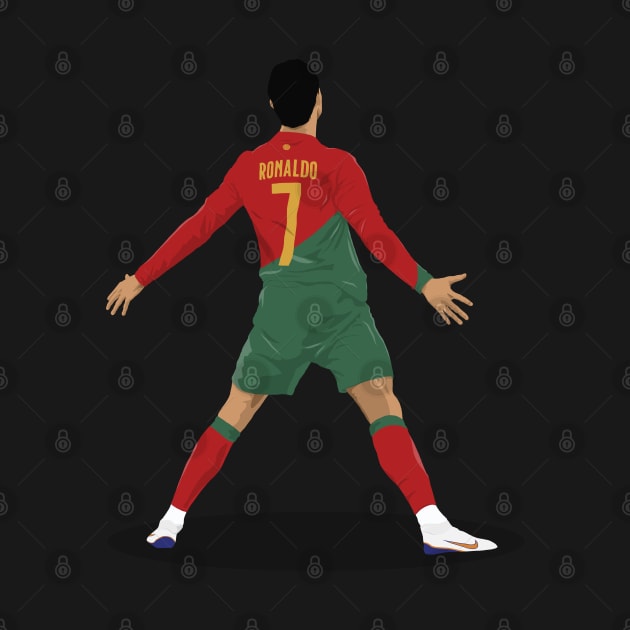 Cristiano Ronaldo Siu Celebration by Footie Prints