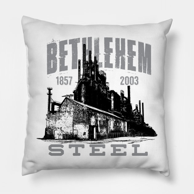 Bethlehem Steel Pillow by MindsparkCreative