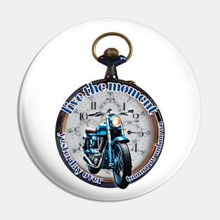 Live The Moment - Vintage Watch - Heritage Motorcycle Pin