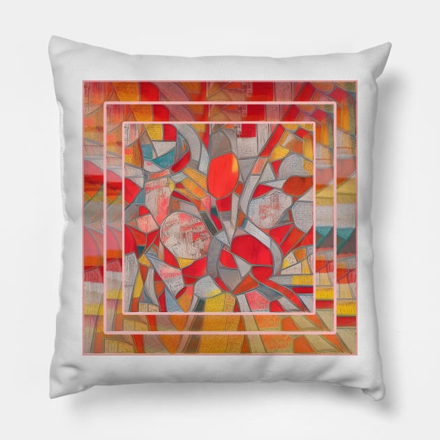 Peony Abstract Pillow by DANAROPER