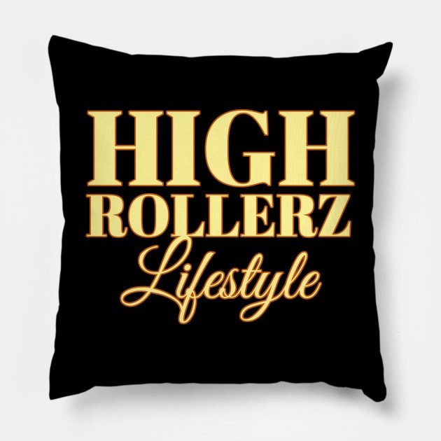 High Rollerz Lifestyle - GTA 6 Pillow by TheVectorMonkeys