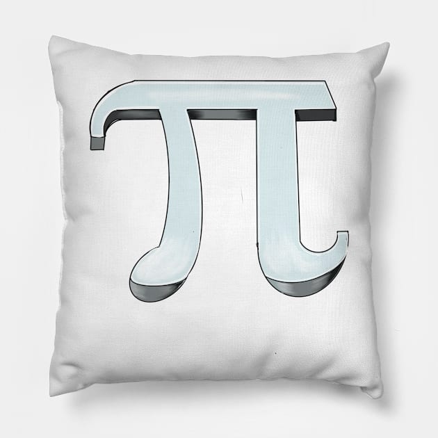 Pi - physics mathematics- mathematical constant in 3d Pillow by Artonmytee