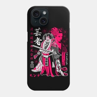 Kabuki with Japanese geisha Phone Case