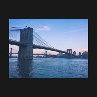 Brooklyn Bridge Pastel Sunset Manhattan T-Shirt