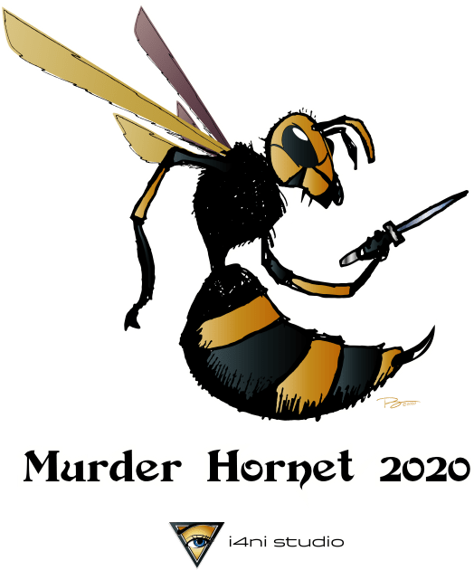 Murder Hornet Kids T-Shirt by i4ni Studio