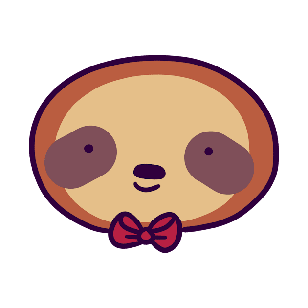 Cute Bowtie Sloth Face by saradaboru