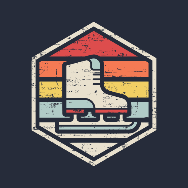 Retro Badge Ice Skate by rojakdesigns