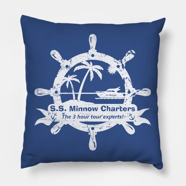 S.S. Minnow Charters Pillow by Bigfinz