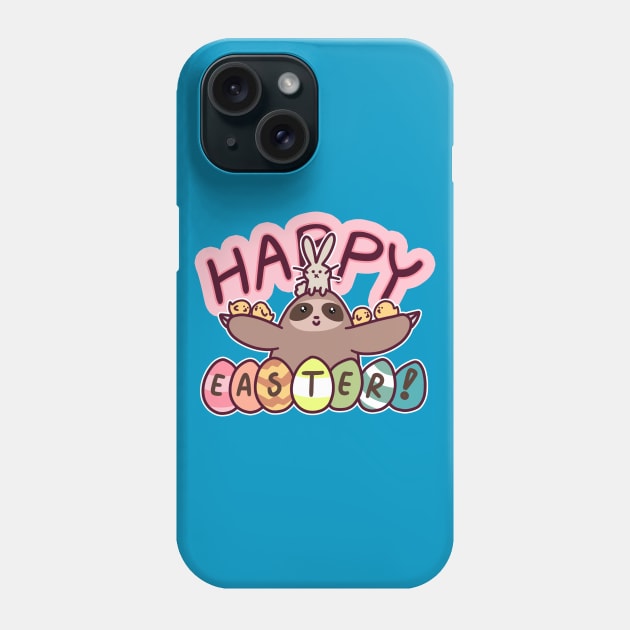 Happy Easter Sloth Phone Case by saradaboru