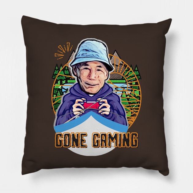 Funny Gamer - Gone Gaming Pillow by SEIKA by FP