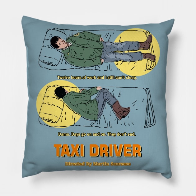 Travis Bickle quote Pillow by atizadorgris