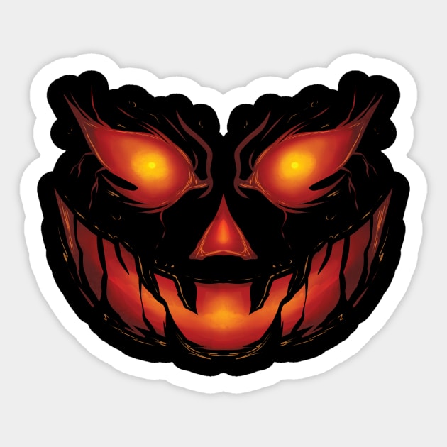 halloween scary face pumpkin costume - Halloween Scary Face Pumpkin Costume  - Sticker